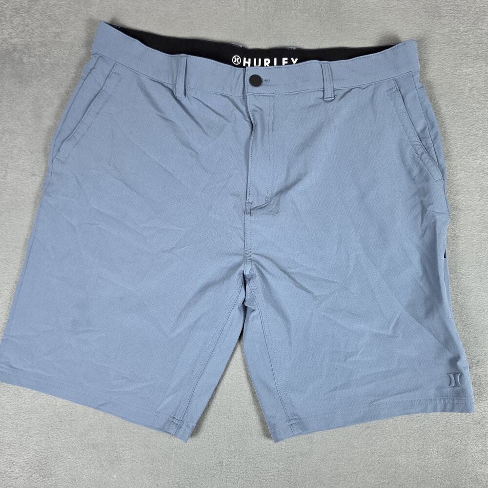 Hurley Men's Hybrid Walk Shorts Blue Performance Stretch Size 38 Casual Golf
